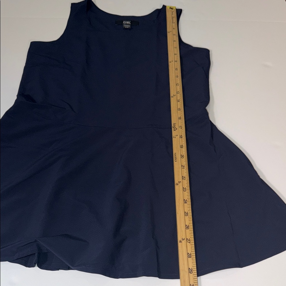 Athleta girl L/12 Navy High-Neck Swim Dress with Skirt - Picture 5 of 9